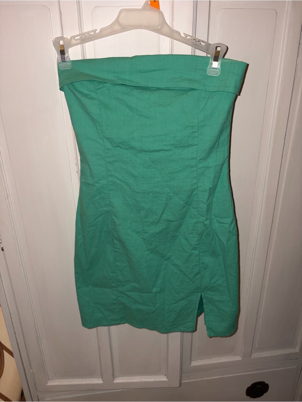 Strapless Mint Green Sheath Dress